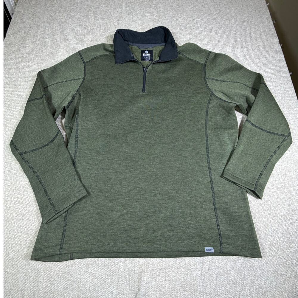 CQR Mens 2XL Green Covert 1/4 Zip Fleece Pullover Tactical Long Sleeve NWT Big